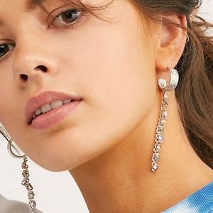 Free people hoop dangle earring gem